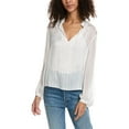 thumbnail image 1 of The Kooples womens  Shadow Stripe Blouse, 2, White, 1 of 3
