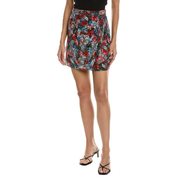 The Kooples womens  Silk Mini Skirt, 1, Red