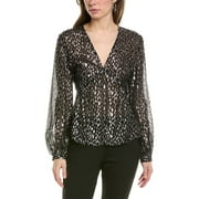 The Kooples womens Sparkling Leo Top, 1, Black