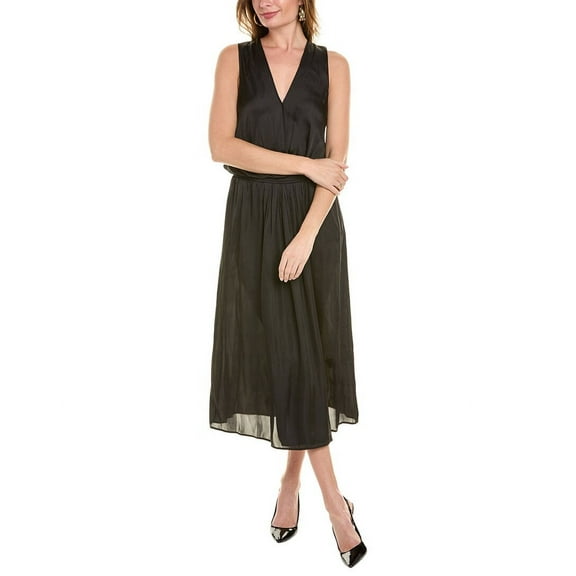 The Kooples womens  Surplice Faux Wrap Dress, 2, Black