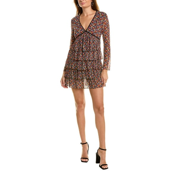 The Kooples womens  Tiered Mini Dress, 1, Red