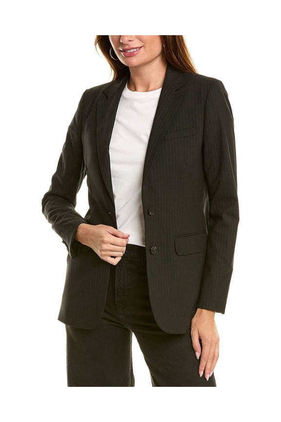 womens  Wool-Blend Blazer, 36, Black