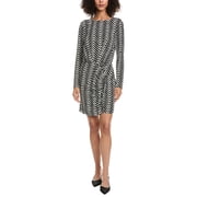 The Kooples womens Zigzag Mini Dress, 1, Black