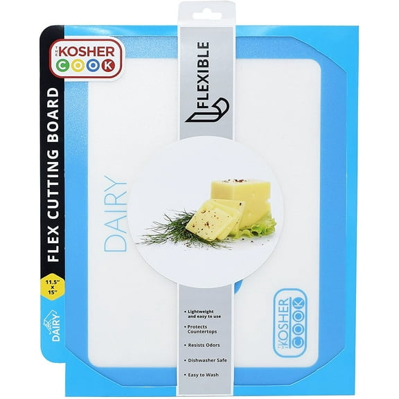 The Kosher Cook, 11.5" x 15" Flexible Utility Cutting Board - Blue