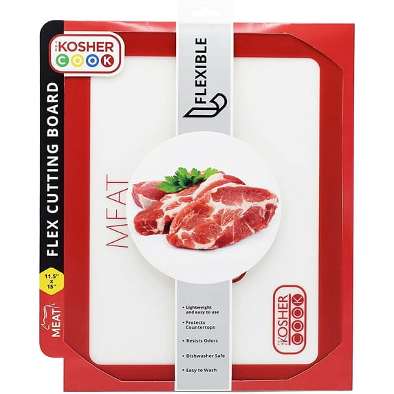 The Kosher Cook, 11.5" x 15" Flexible Utility Cutting Board - Red