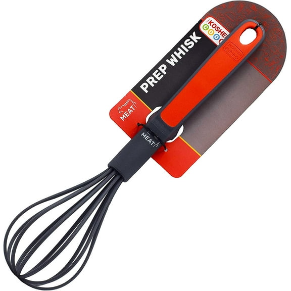 The Kosher Cook, 12 Inch Silicone Kitchen Prep Whisk - Red