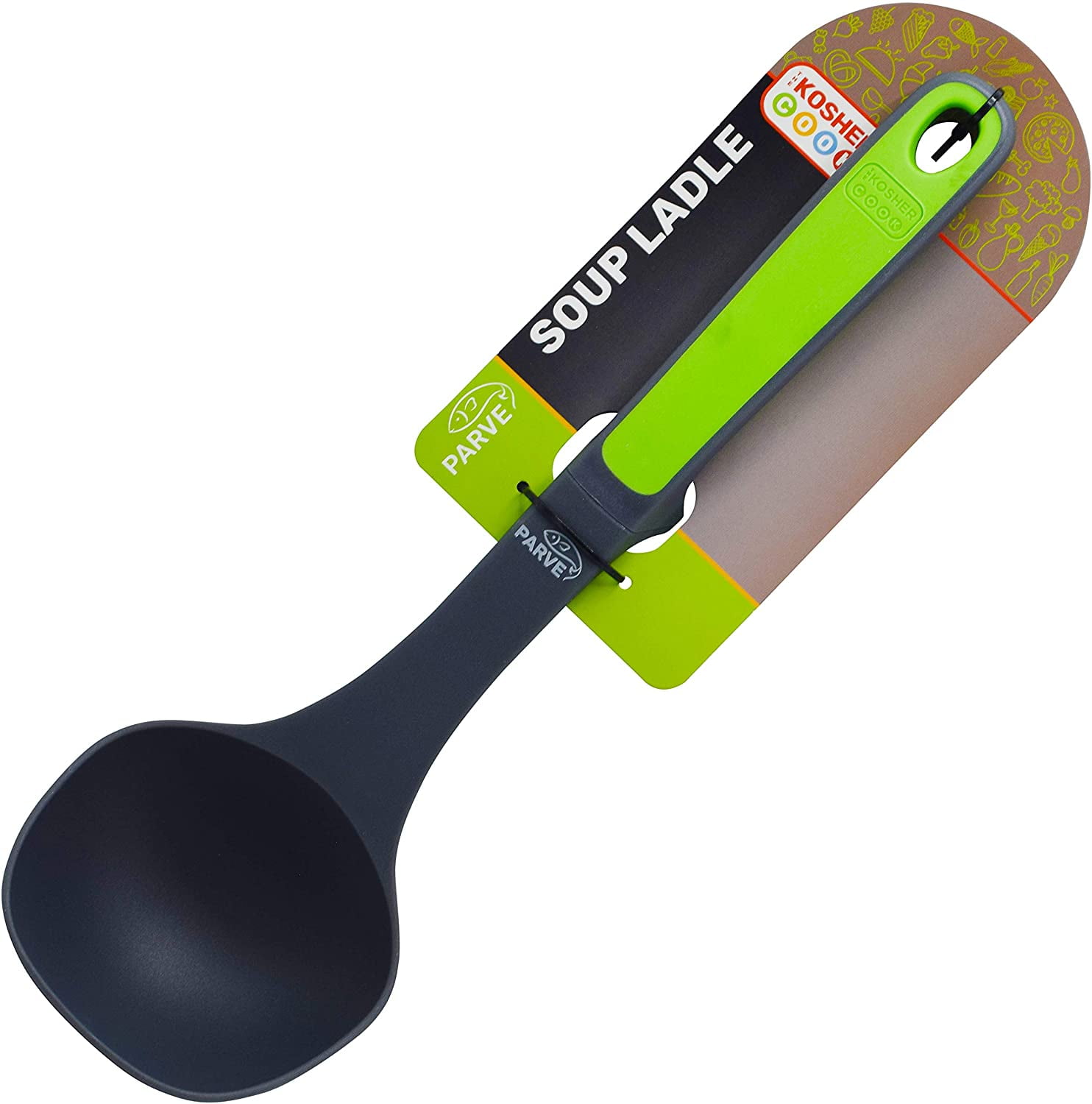 The Kosher Cook, 12 Inch Silicone Kitchen Soup Ladle - Green - Walmart.com