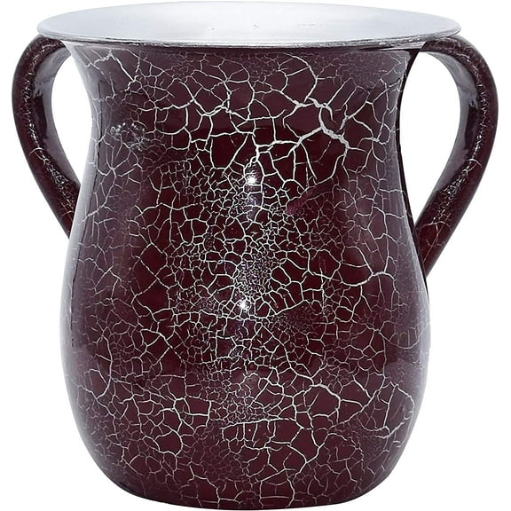 The Kosher Cook, 34 Oz Brown Marble Look Netilat Yadayim Cup - for Washing Ritual