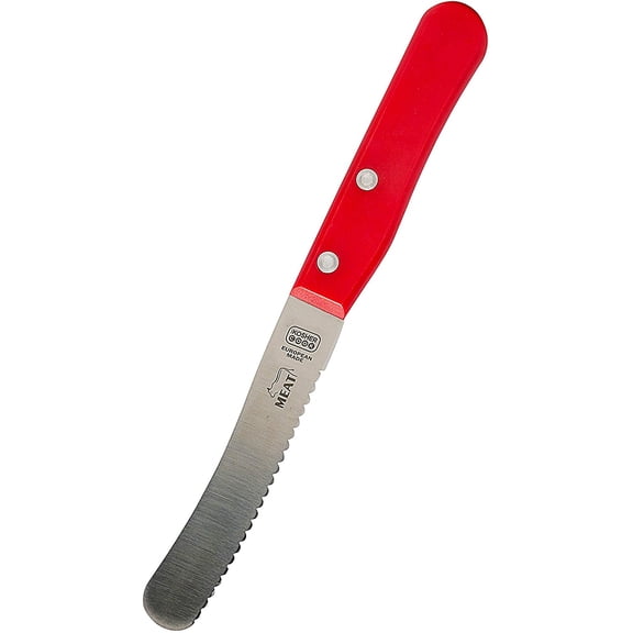 The Kosher Cook, 4.5 Inch German Stainless Steel Butter Knives - Red