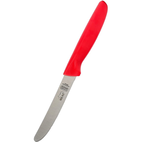 The Kosher Cook, 4.5 Inch German Steel Steak Knives - Red