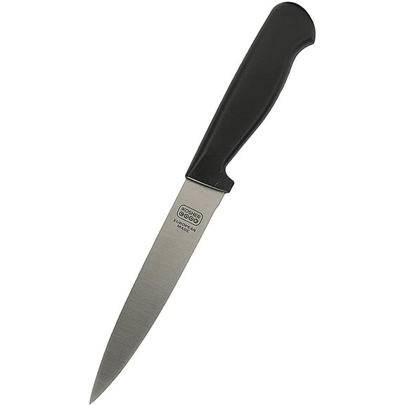 The Kosher Cook, 6 Inch German Stainless Steel Utility Knives - Black