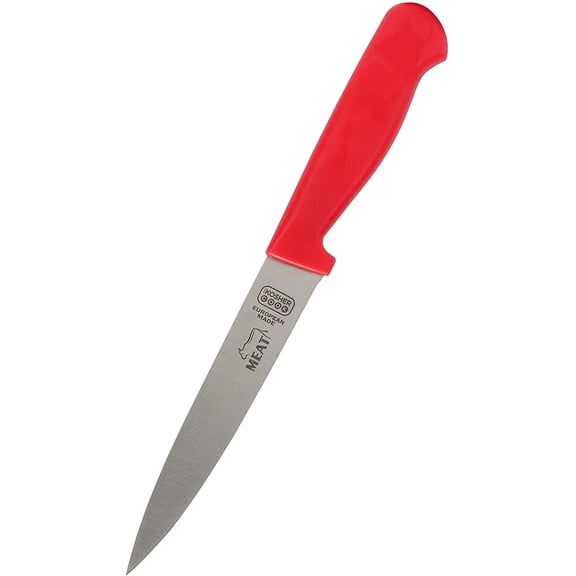 The Kosher Cook, 6 Inch German Stainless Steel Utility Knives - Red