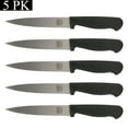 thumbnail image 1 of The Kosher Cook, 6" Straight German Steel Steak and Vegetable Knife - Black (5 Pack), 1 of 1