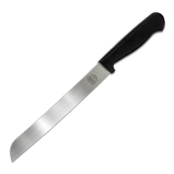 The Kosher Cook, 8" Non Serrated German Stainless Steel Bread Knife - Black