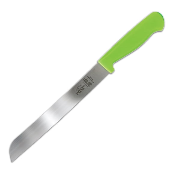 The Kosher Cook, 8" Non Serrated German Stainless Steel Bread Knife - Green