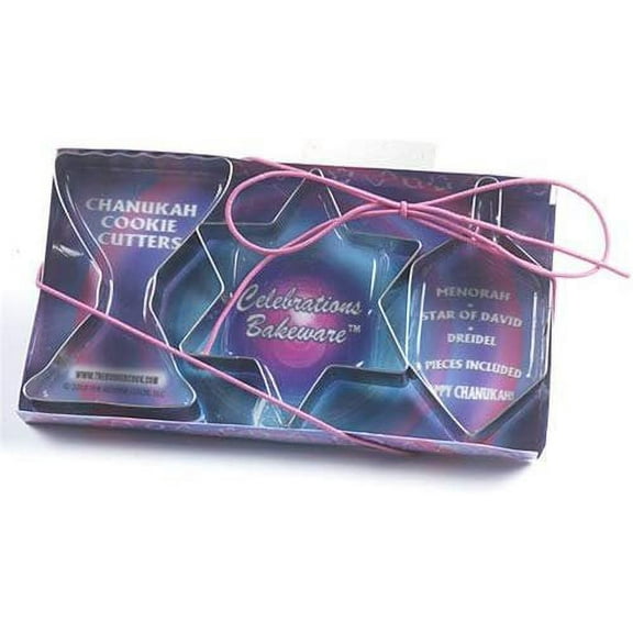 The Kosher Cook KCBW0144 3-Piece Deluxe Chanukah Cookie Cutters