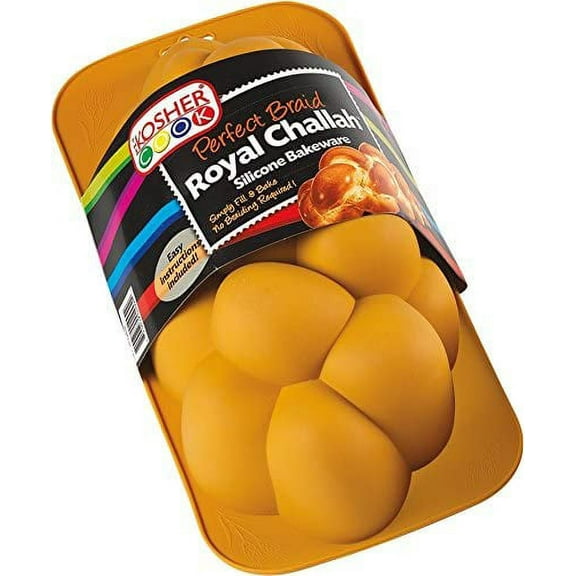 Silicone Braided Challah Pan - Perfect Challah Bread Braid Baking Mold, No Shaping Required - Large - By The Kosher Cook