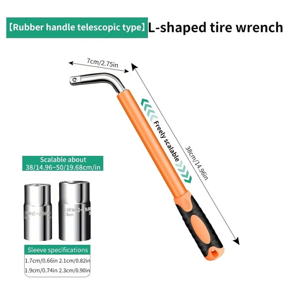 The L-shaped Socket Of The Car Repair Wrench Is A Multi-functional Extended And Deepened Tool That Saves Effort In Removing Tires