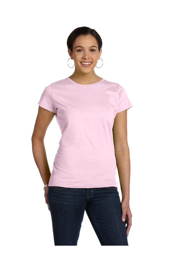The LAT Ladies' Fine Jersey T-Shirt - PINK - XL