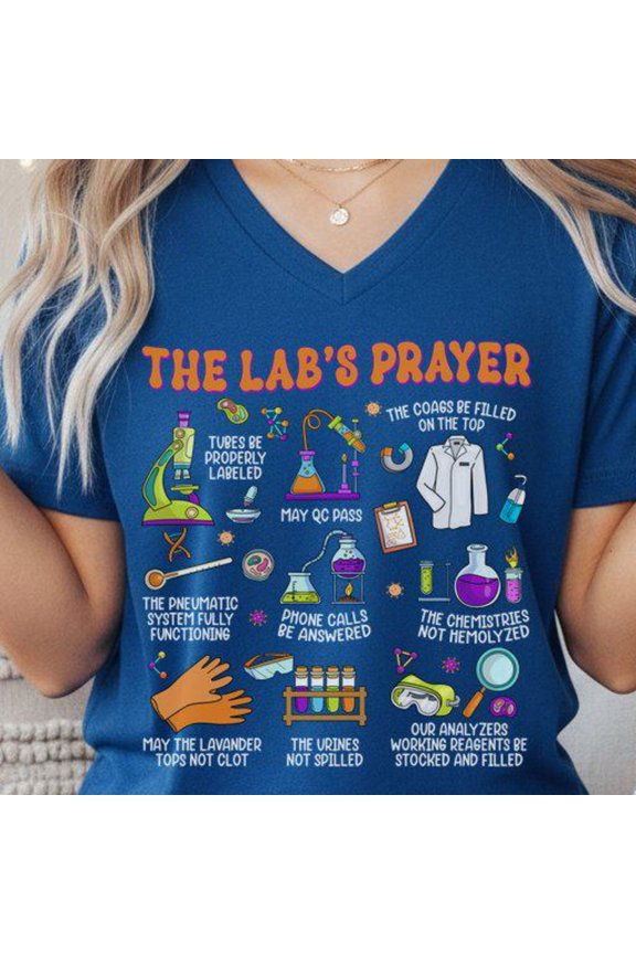 The Lab 39 s Prayer Science Shirt Funny Chemistry Design for Lab Enthusiasts Cartoon Lab E