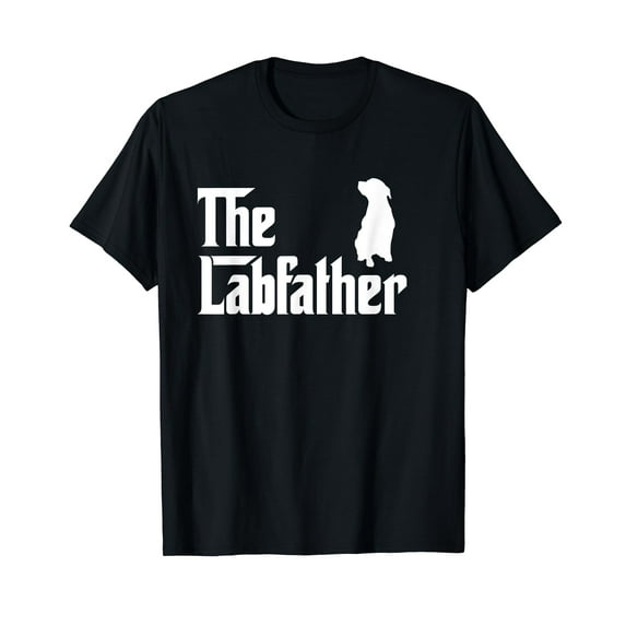 The Lab Father Black T-Shirt Funny Labrador Dad Gift Shirt