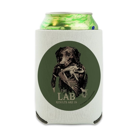 The Lab Results are in Labrador Duck Hunting Can Cooler - Drink Sleeve Hugger Collapsible Insulator - Beverage Insulated Holder