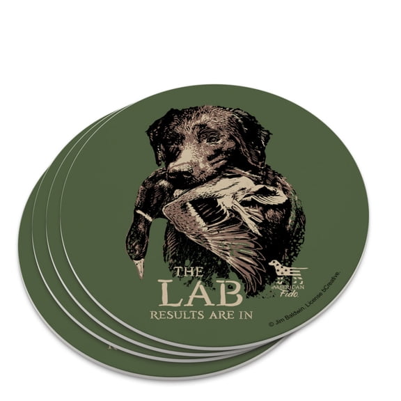 The Lab Results are in Labrador Duck Hunting Novelty Coaster Set