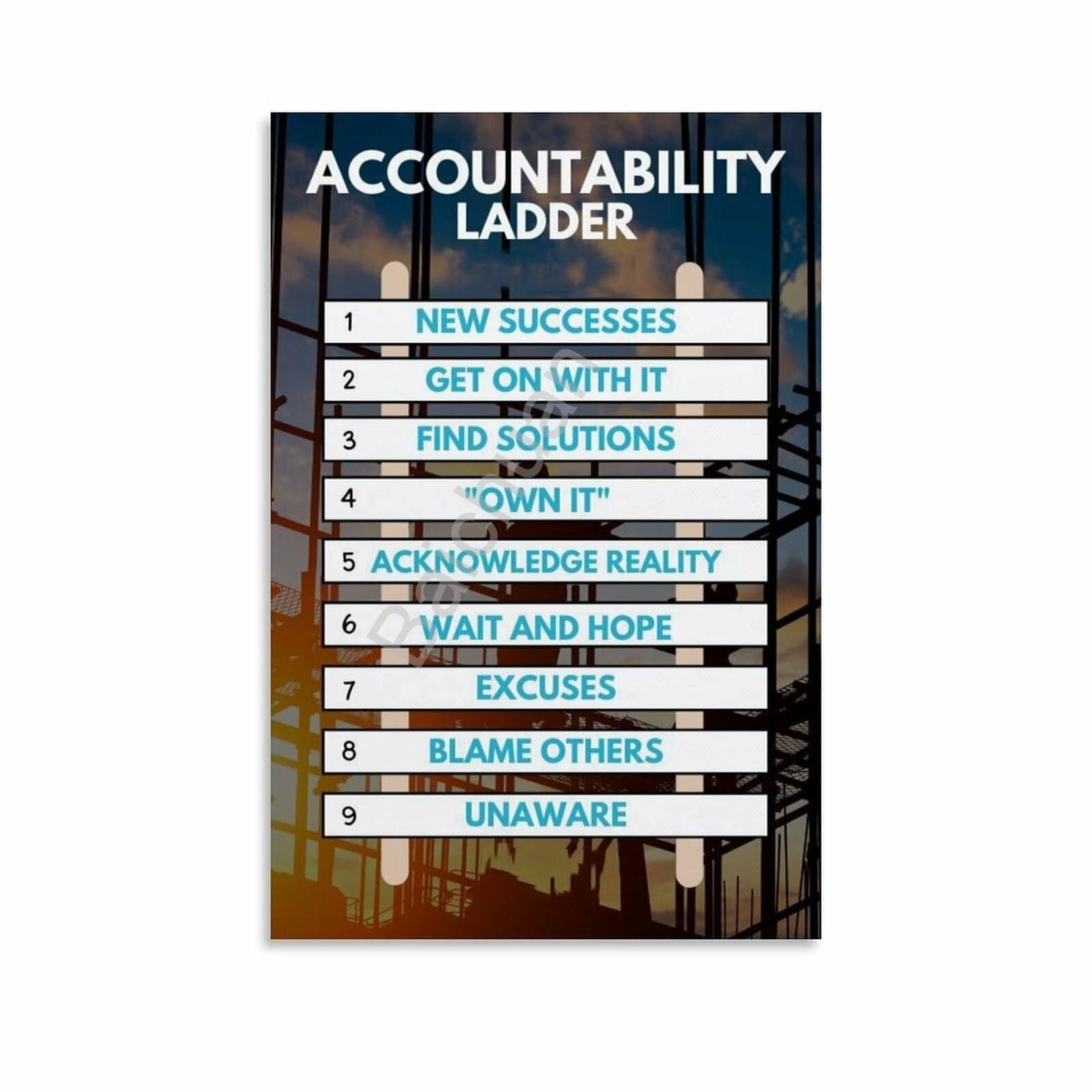 The Ladder of Accountability Poster Art (4) Canvas Painting Posters And ...
