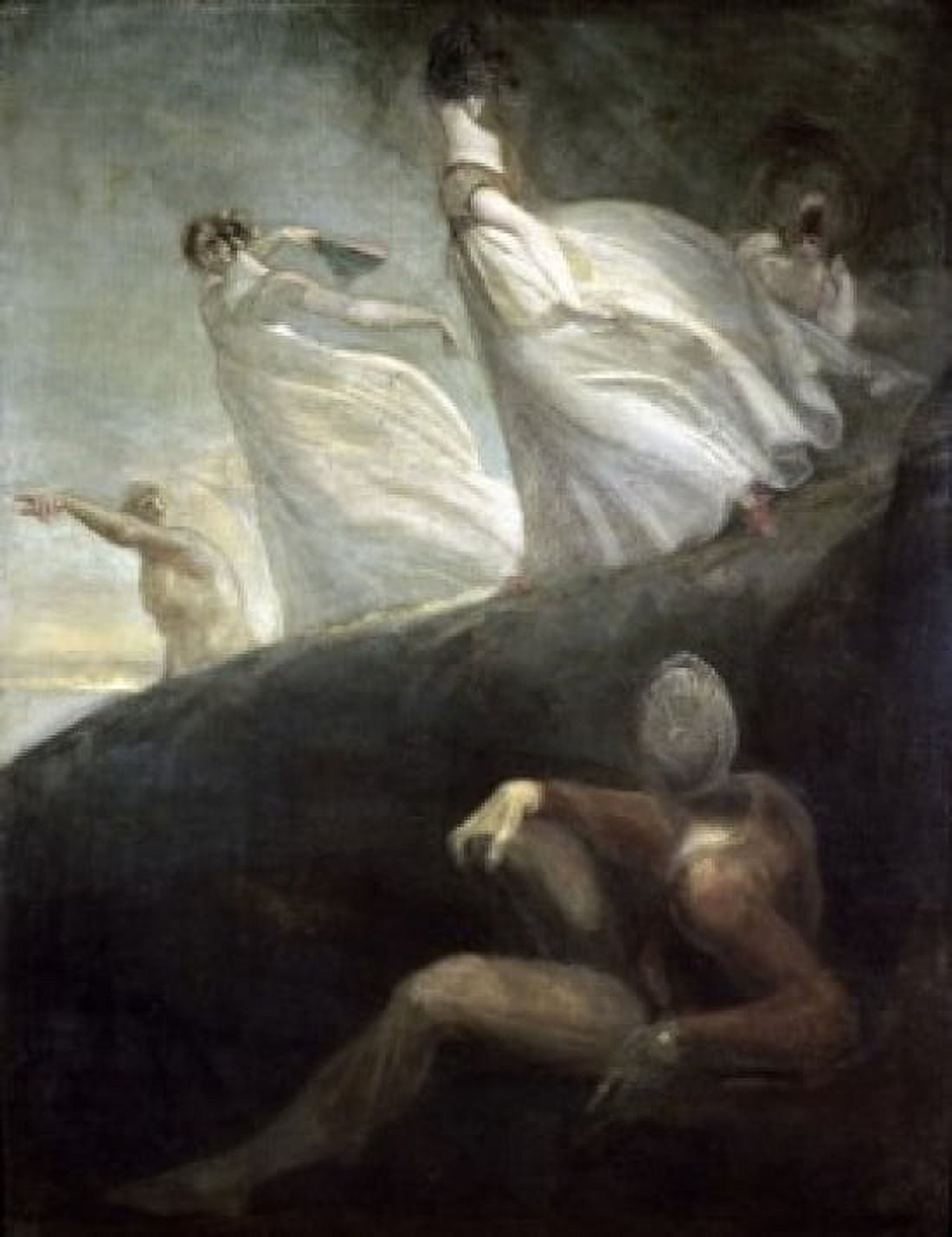 The Ladies of Hastings  19th C  Henry Fuseli (1741-1825Swiss)  Private Collection Canvas Art - Henry Fuseli (18 x 24)