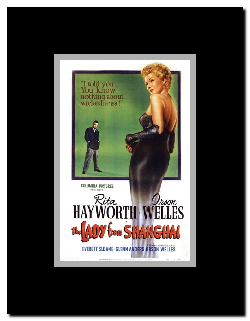 The Lady From Shanghai Framed Movie Poster