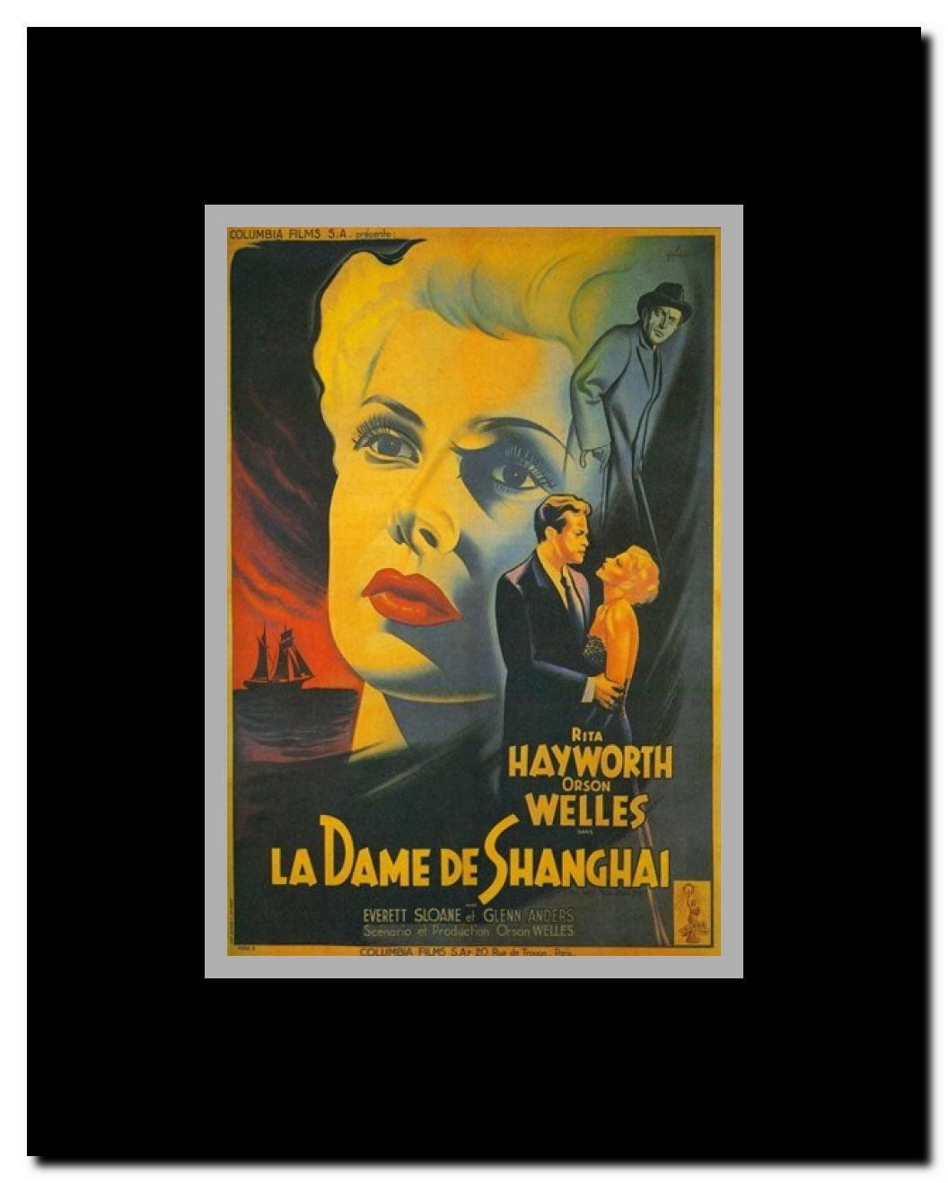 The Lady From Shanghai Framed Movie Poster