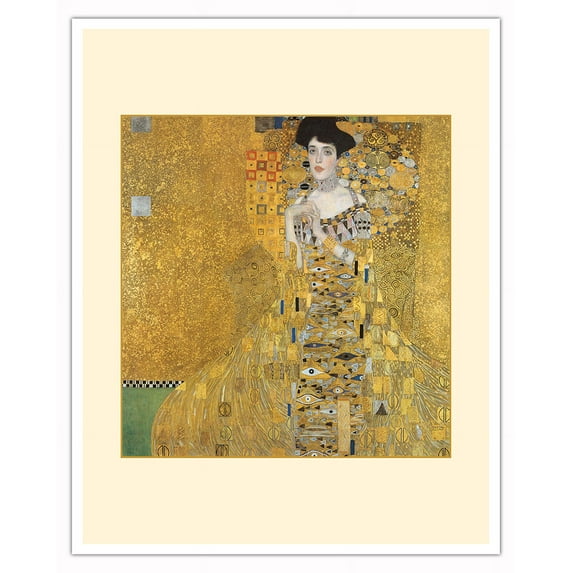 The Lady in Gold - Portrait of Adele Bloch-Bauer - From an Original Color Painting by Gustav Klimt c.1907 - Fine Art Matte Paper Print (Unframed) 16x20in