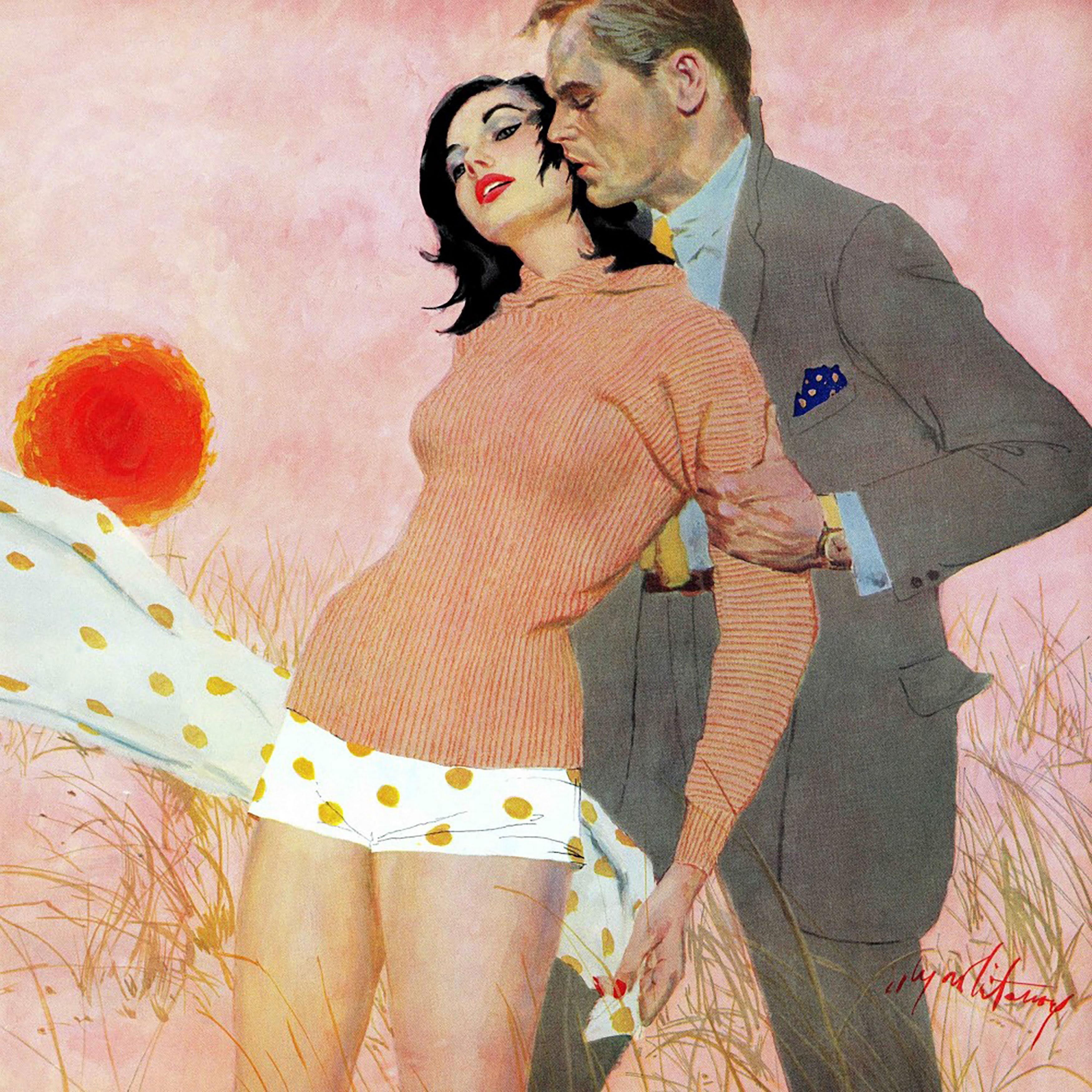 "The Lady and the Landlord" Painting Print on Canvas