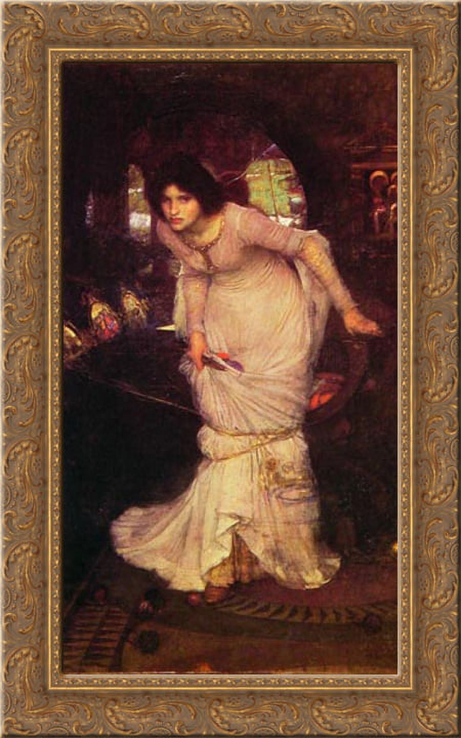The Lady of Shalott 17x24 Gold Ornate Wood Framed Canvas Art by Waterhouse,  John William - Walmart Business Supplies, image size:900x1440