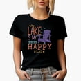 thumbnail image 1 of The Lake Is My Happy Place Quote Merch Gift, Black T-Shirt, Large, 1 of 5
