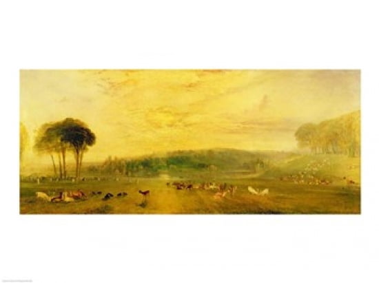 The Lake Petworth Sunset Fighting Bucks Canvas Art - JMW Turner (24 x 18)