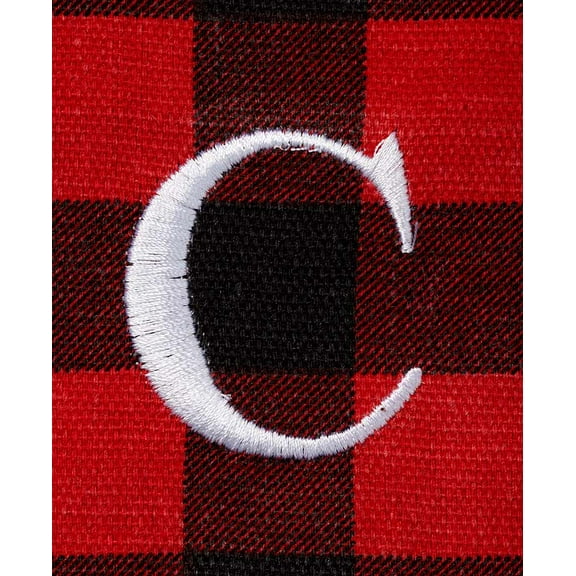 2-Pc. Monogram Buffalo Plaid Tote Sets - D