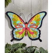 The Lakeside Collection Colorful Metal Garden Wall Hanging- Butterfly