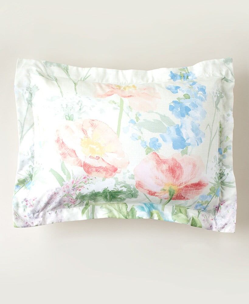 Standard Floral Print Polyester Pillow Sham
