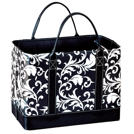 The Lakeside Collection Faux Leather Letter-Size File Organizer, Black
