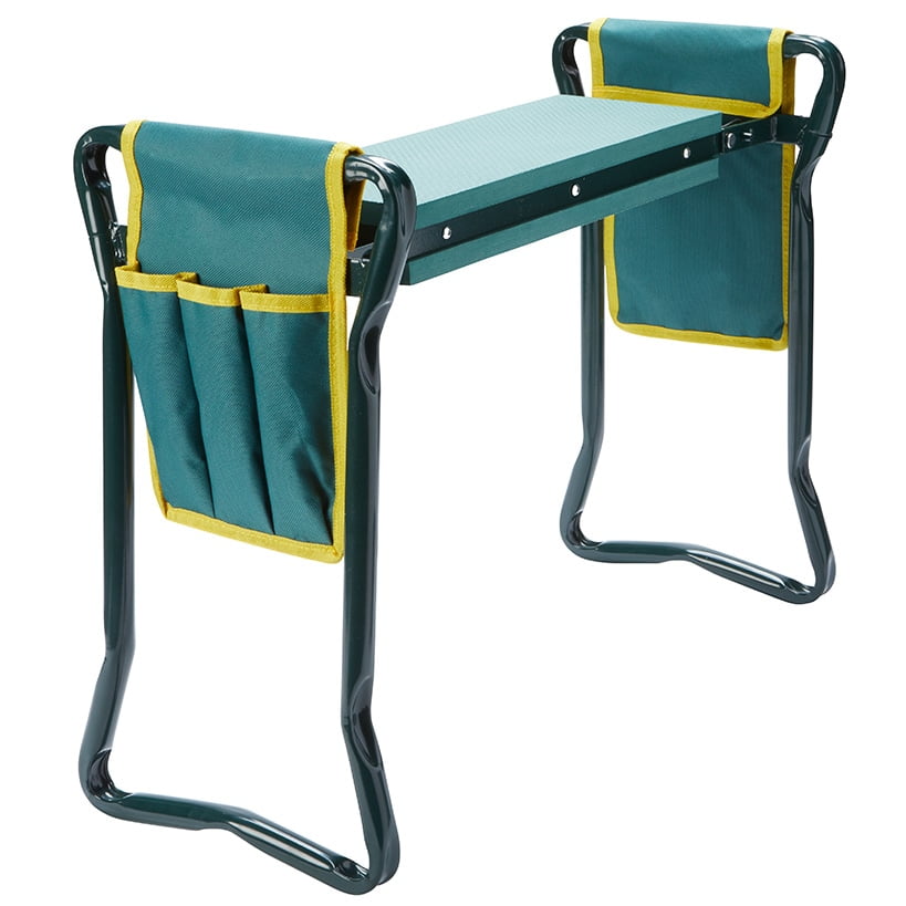 Green Steel Garden Planting Bench with Tool Organizer