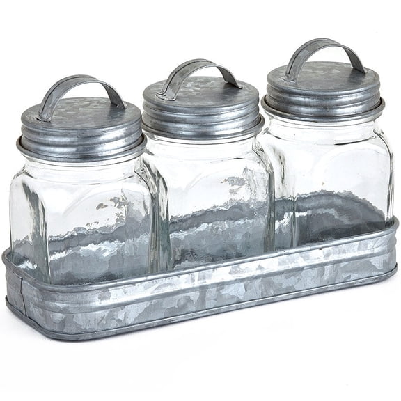 The Lakeside Collection Glass Food Storage Canisters, Set of 3