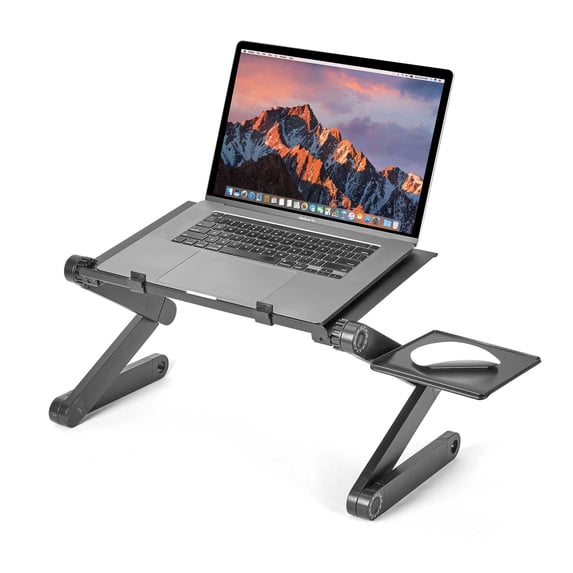 The Lakeside Collection Lap Desk with Cooling Fan, 7" x 6.5", Black