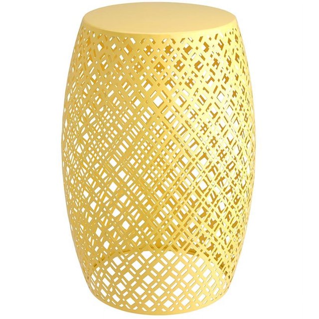 The lakeside collection metal barrel stool yellow walmart