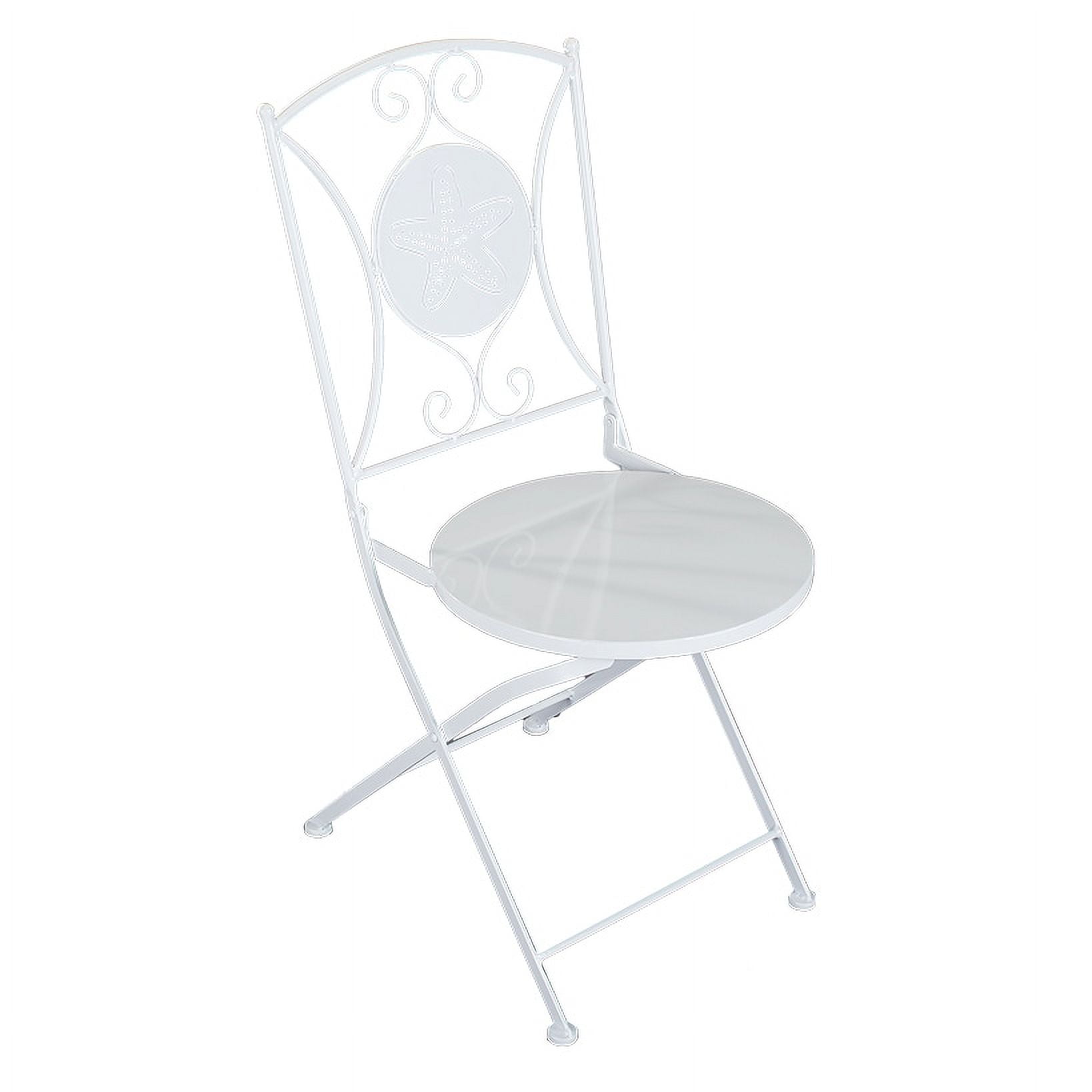 The Lakeside Collection Retro Vintage Metal Bistro Chair Patio