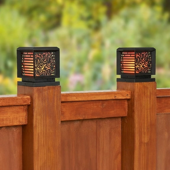 The Lakeside Collection Solar Lantern Flame Light