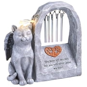 The Lakeside Collection Solar Pet Memorial Statues - Cat 9 inch Garden Statue