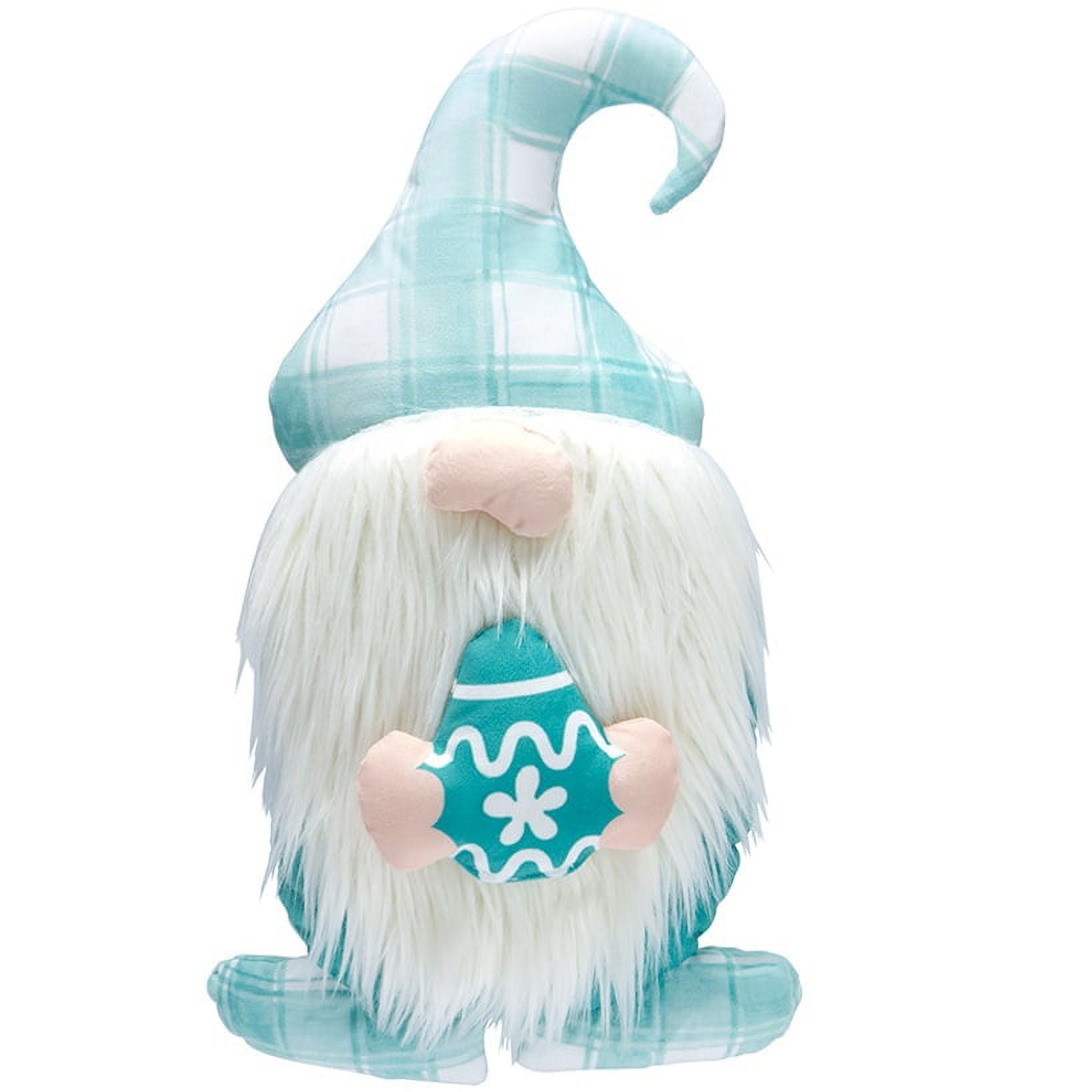 Gnome Shaped Embroidered Polyester Throw Pillow