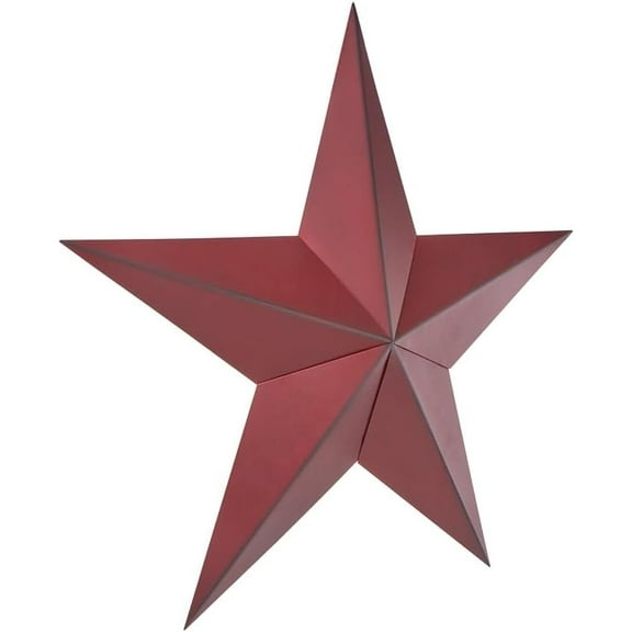 The Lakeside Collection Star Metal Wall Decor Dimensional Red