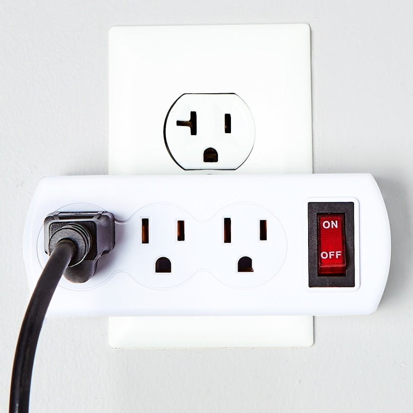 The Lakeside Collection Triple Plug Adapter with Switch - Walmart ...